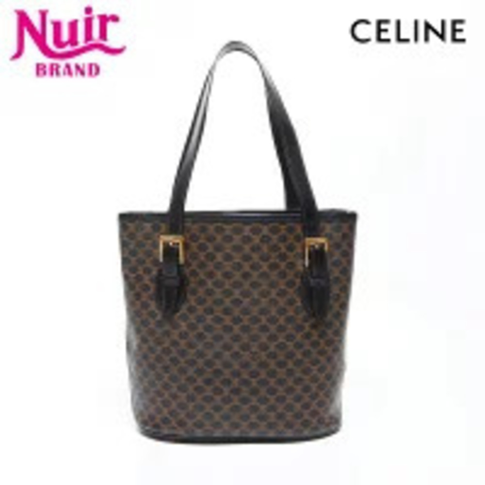 Celine Macadam Bucket Tote Bag Black